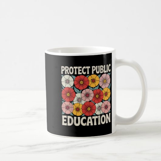 Protect Public Education  コーヒーマグカップ (右)