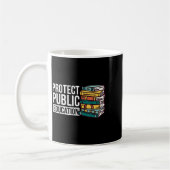Protect Public Education  コーヒーマグカップ (左)