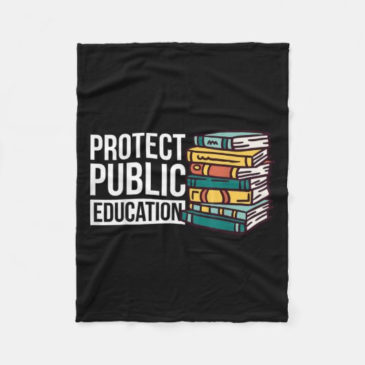 Protect Public Education  フリースブランケット (正面)