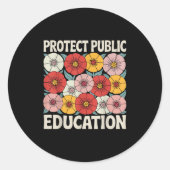 Protect Public Education  ラウンドシール (正面)