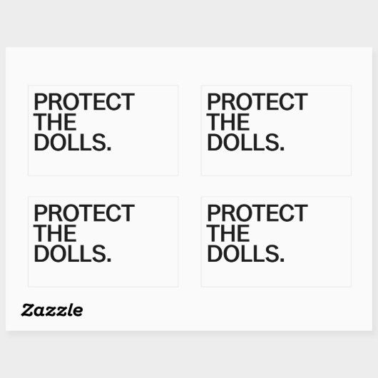 Protect The Dolls 長方形シール (シート)
