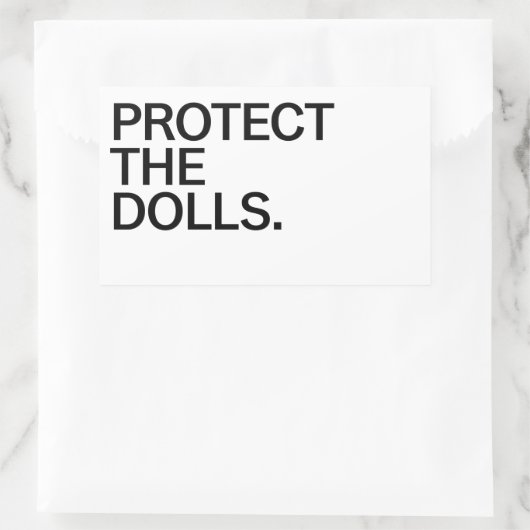 Protect The Dolls 長方形シール (バッグ)