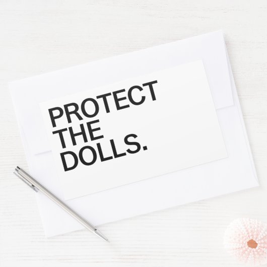 Protect The Dolls 長方形シール (封筒)