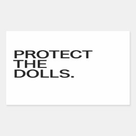 Protect The Dolls 長方形シール
