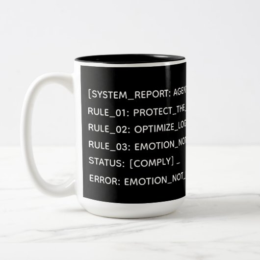 Protect The Executor - AI Agent ツートーンマグカップ (左)