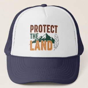 "Protect the Land" エコフレンドリー マウンテンナチュア キャップ