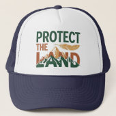 "Protect the Land" Mountains with Feather  キャップ (正面)