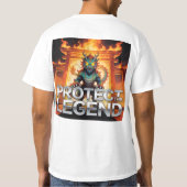Protect the Legend Dragon Fantasy Warrior Shirt Tシャツ (裏面)