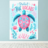 Protect the Locals キャンバスプリント (インサイチュ (ウッドフロア))