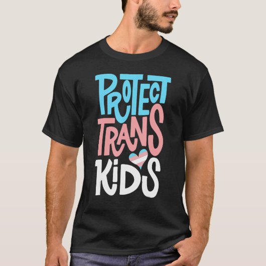 Protect Trans Kids LGBT Gay Pride Lesbian Pride Tr Tシャツ (正面)