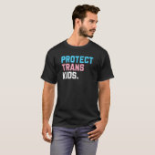 Protect Trans Kids  LGBT Support LGBT Pride Tシャツ (正面フル)