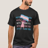 Protect Trans Kids LGBTQ Ally Trans Live Matter P Tシャツ (正面)