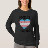 Protect Trans Kids Lgbtq Rainbow Pride Diversity Q Tシャツ (正面)