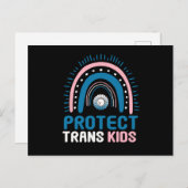 Protect Trans Kids Transgender Flag LGBTI ポストカード (正面/裏面)