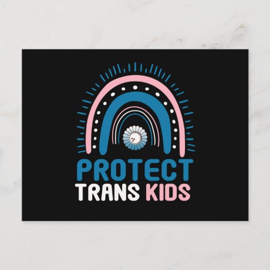 Protect Trans Kids Transgender Flag LGBTI ポストカード (正面)