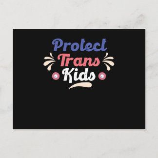 Protect Trans Kids Transgender Flag LGBTI ポストカード