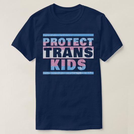 Protect Trans Kids Transgender Flag Protect Trans Tシャツ (デザイン正面)