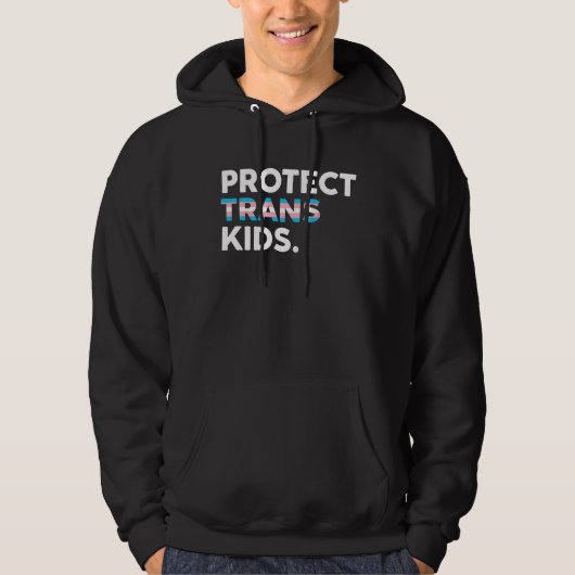 Protect Trans Kids Transgender Pride LGBTQ+ パーカ (正面)