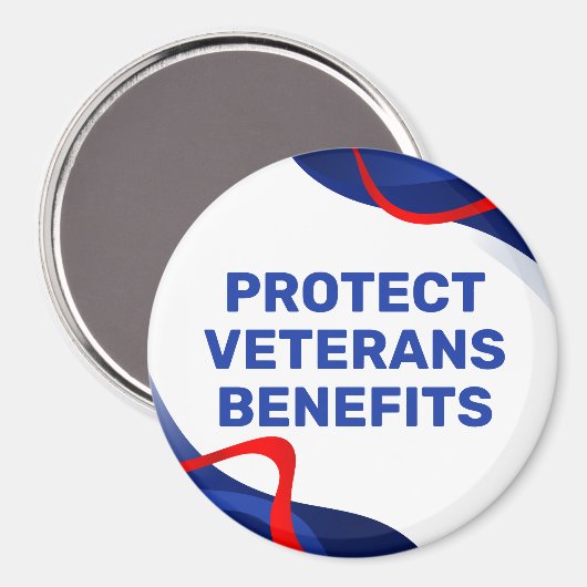 Protect Veterans Benefits Political マグネット (正面/裏面)