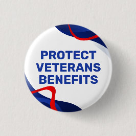 Protect Veterans Benefits Political 缶バッジ