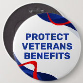 Protect Veterans Benefits Political 缶バッジ (正面&裏面)
