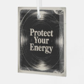 Protect Your Energy ガラスオーナメント (正面左)