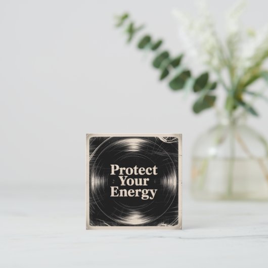 Protect Your Energy スクエア名刺 (スタンド正面)