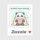 protect your energy – cute panda self-care シール (シート)