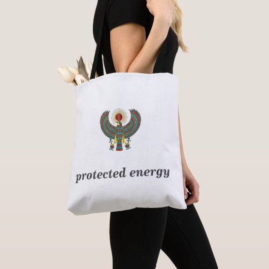 Protect Your Energy Horus Eye Egyptian Symbol Desi トートバッグ (クローズアップ)