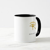 Protect Your Energy Horus Eye Egyptian Symbol Desi マグカップ (正面右)