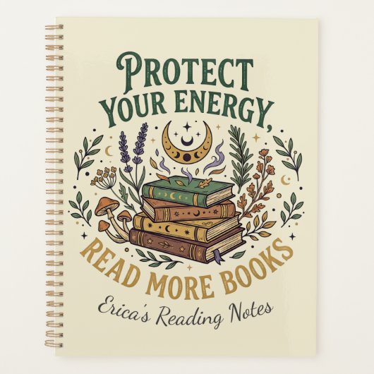 Protect Your Energy Read More Books 天体 プランナー手帳 (正面)