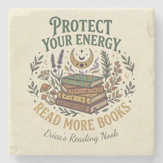 Protect Your Energy Read More Books Celestial ストーンコースター (正面)