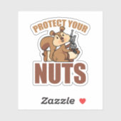Protect Your Nuts Cool Squirrel Hunters Gun. Perfe シール (シート)