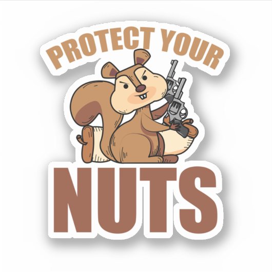 Protect Your Nuts Cool Squirrel Hunters Gun. Perfe シール (正面)