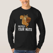 Protect Your Nuts Deez Nuts Men's Squirrel Deez Nu Tシャツ (正面)