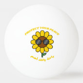 Protect Your Peace راحة بالك أهم サンフラワー 卓球ボール (裏面)