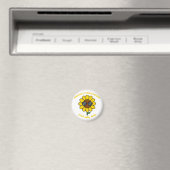 Protect Your Peace راحة بالك أهم Sunflower マグネット (インサイチュ (食洗機))