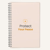 Protect Your Peace – シンプルなモチベーションの引用句 ノート (正面)