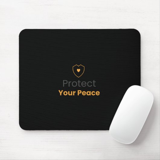 Protect Your Peace – シンプルなモチベーション マウスパッド (マウス)