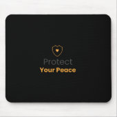 Protect Your Peace – シンプルなモチベーション マウスパッド (正面)