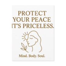 Protect Your Peace — ミニマリスト セルフケア 引用