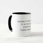 Protect Your Peace - Inspirational Quote マグカップ (正面左)