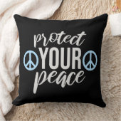 Protect Your Peace Mental Health Wellness Mindful クッション (ブランケット)