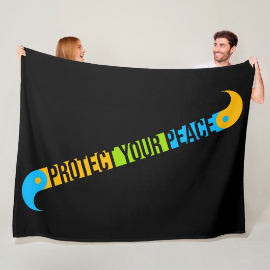 Protect Your Peace Mental Health Wellness Mindful フリースブランケット (インサイチュ)