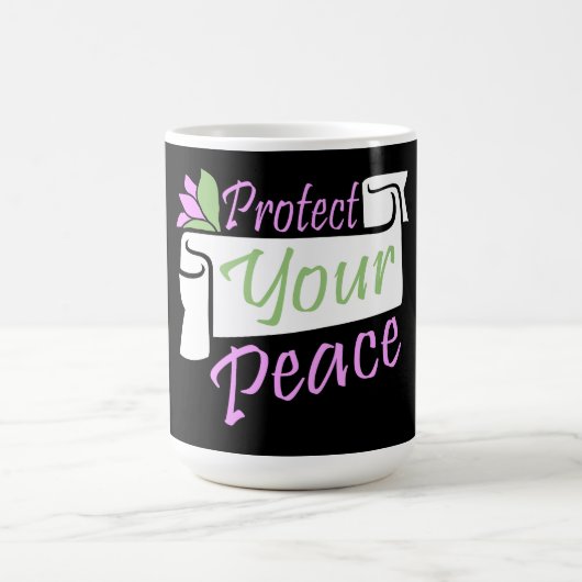 Protect Your Peace Mental Health Wellness Mindful モーフィングマグカップ (中央)
