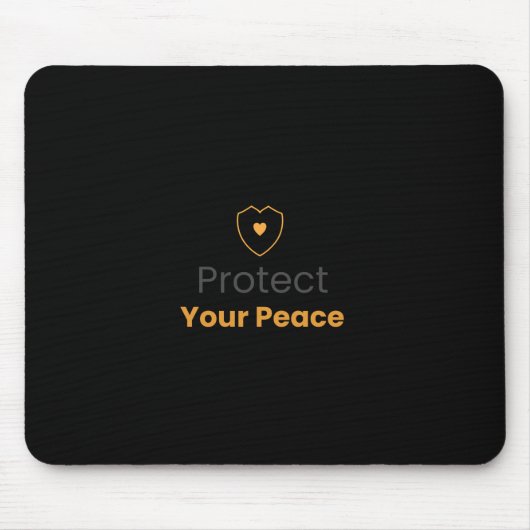 Protect Your Peace – Minimal Motivational Mouse Pa マウスパッド (正面)