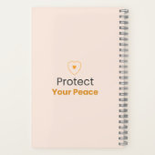Protect Your Peace – Minimal Motivational Quote No ノートブック (裏面)