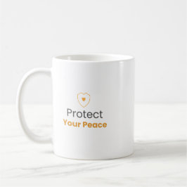 Protect Your Peace Minimal Quote Mug コーヒーマグカップ