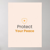 Protect Your Peace – Minimal Quote Poster ポスター (正面)