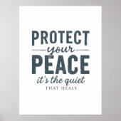 Protect Your Peace: Quiet Healing Typography ポスター (正面)